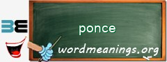 WordMeaning blackboard for ponce
